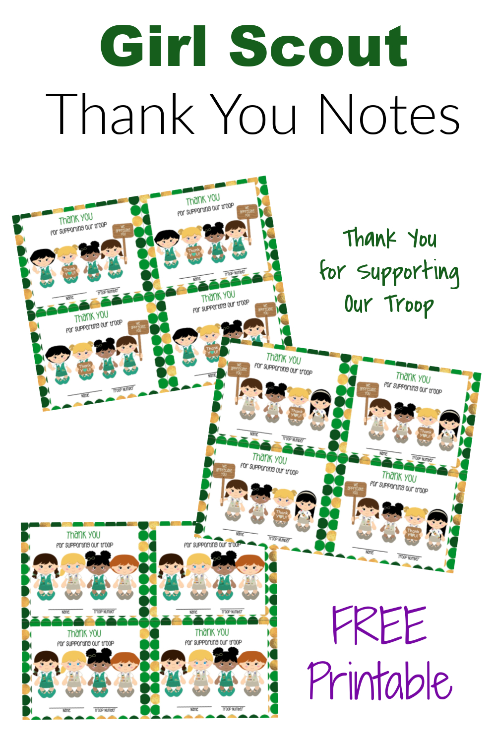 Girl Scout Thank You Notes - The Activity Mom regarding Girl Scout Cookie Thank You Notes Printable Free