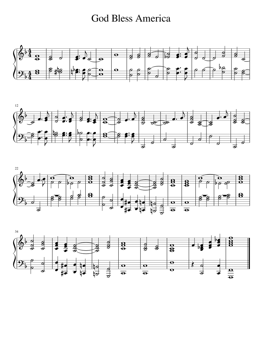 God Bless America Sheet Music And Piano Tutorial - Worksheets Library intended for Downloadable Free Printable God Bless America Sheet Music