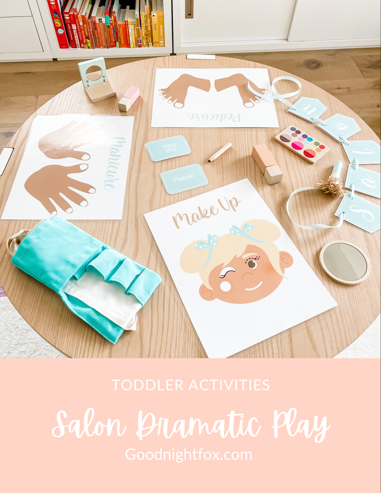 Goodnight Fox - Hair Nail Salon Printable Activity Kit Sensory Setup pertaining to Hair Salon Dramatic Play Free Printables