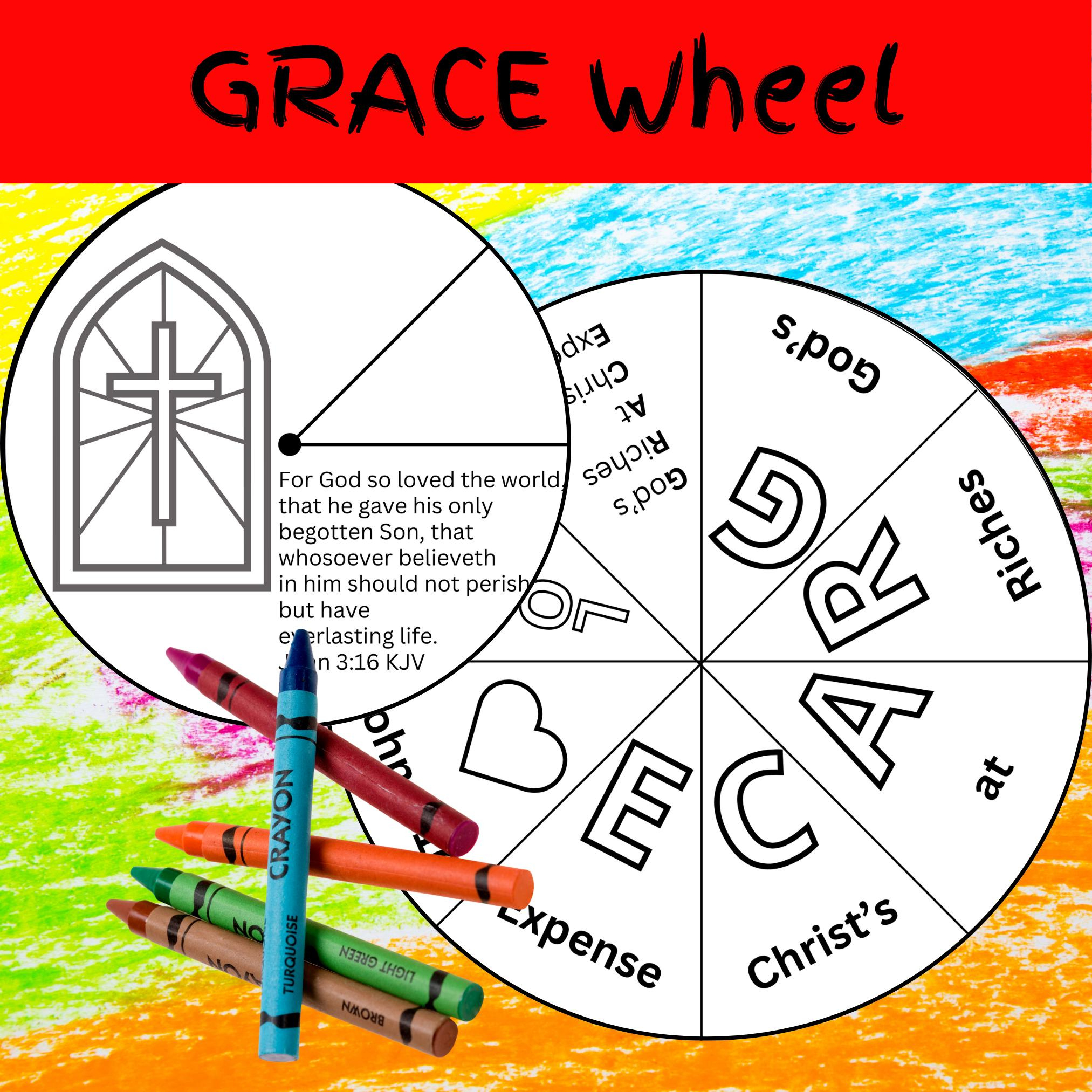 Grace Wheel Paper Craft | Acrostic - God&amp;#039;S Riches At Christ&amp;#039;S throughout Circle Of Grace Printable