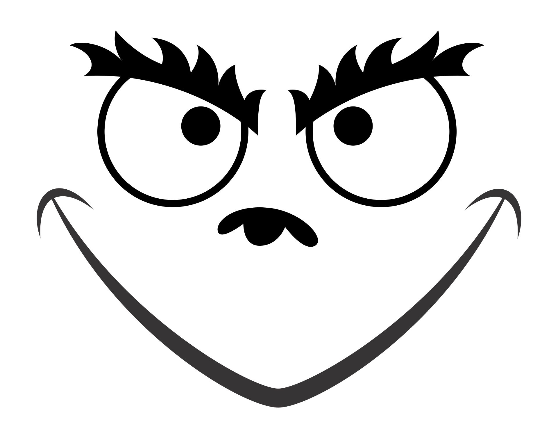Grinch Face Printables Free in Grinch Face Stencil Free Printable
