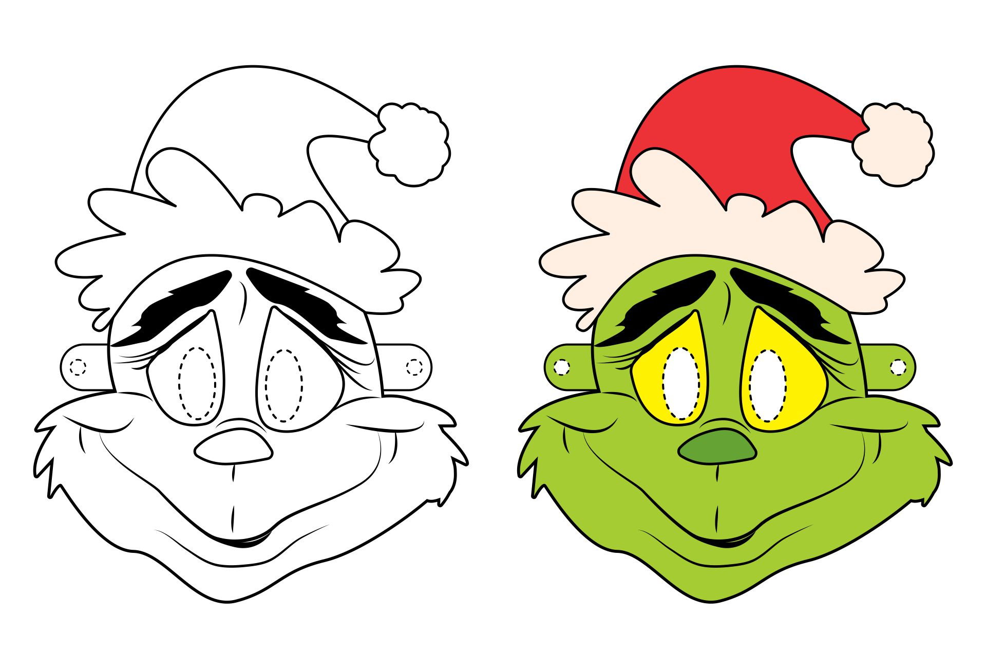 Grinch Pattern - 10 Free Pdf Printables | Printablee regarding Free Printable Grinch Mask Template