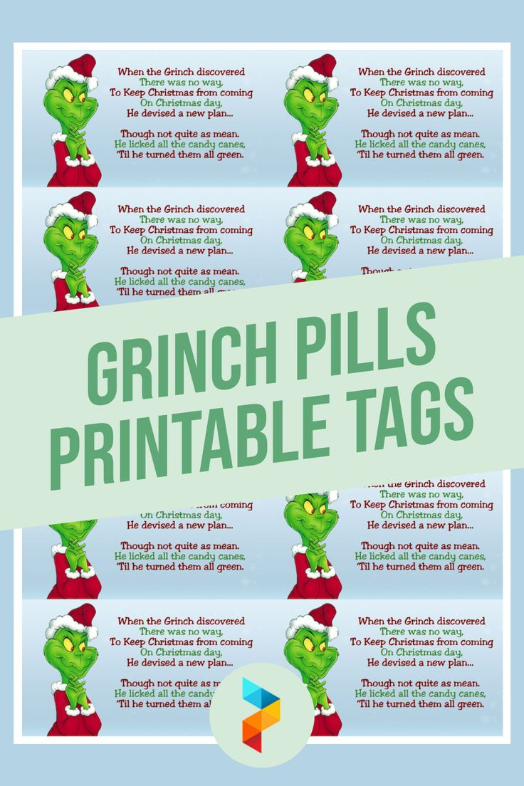 Grinch Pills Tags - 10 Free Pdf Printables | Printablee pertaining to Free Grinch Pills Printable Tags