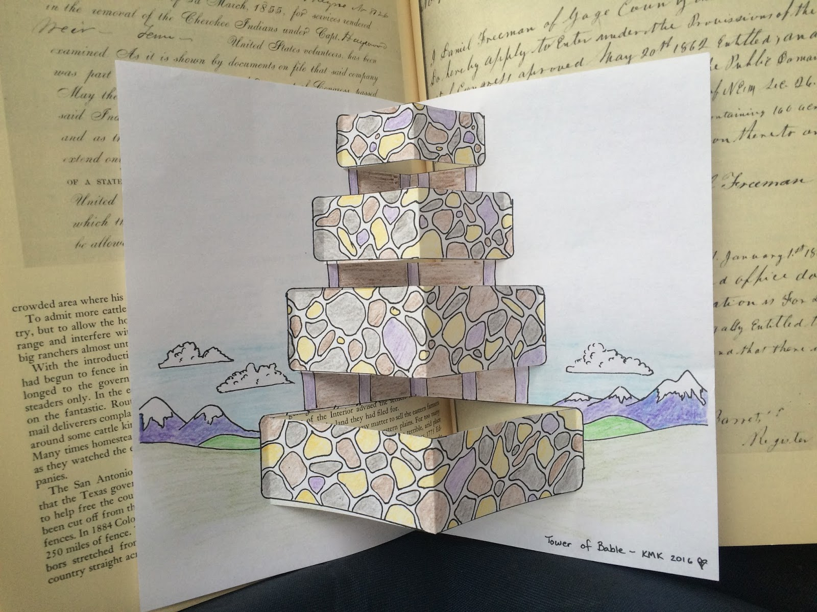 Grow Wild My Child: Babel&amp;#039;S Tower: Free Pop-Up Coloring Page Printable for Free Printable Tower of Babel Activities