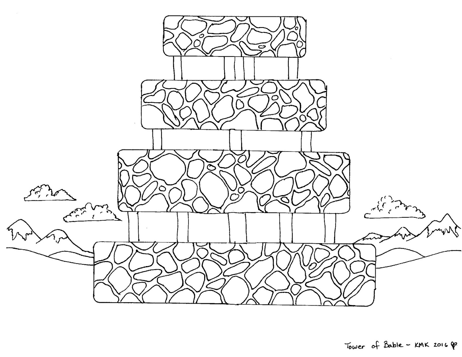 Grow Wild My Child: Babel&amp;#039;S Tower: Free Pop-Up Coloring Page Printable throughout Free Printable Tower Of Babel Activities