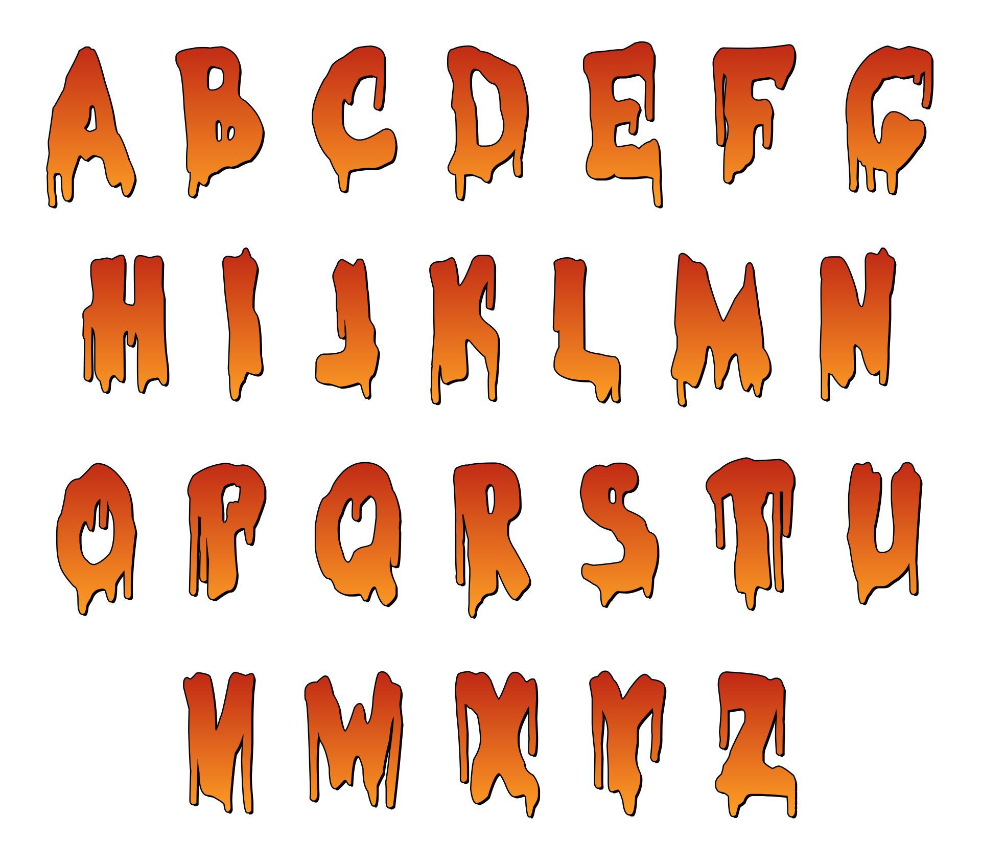 Halloween Bubble Letter L - 15 Free Pdf Printables | Printablee throughout Scary Halloween Letters Printable