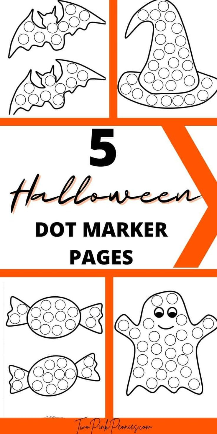 Halloween Dot Marker Printables {Totally Free With Instant Download!} with Do A Dot Halloween Printables