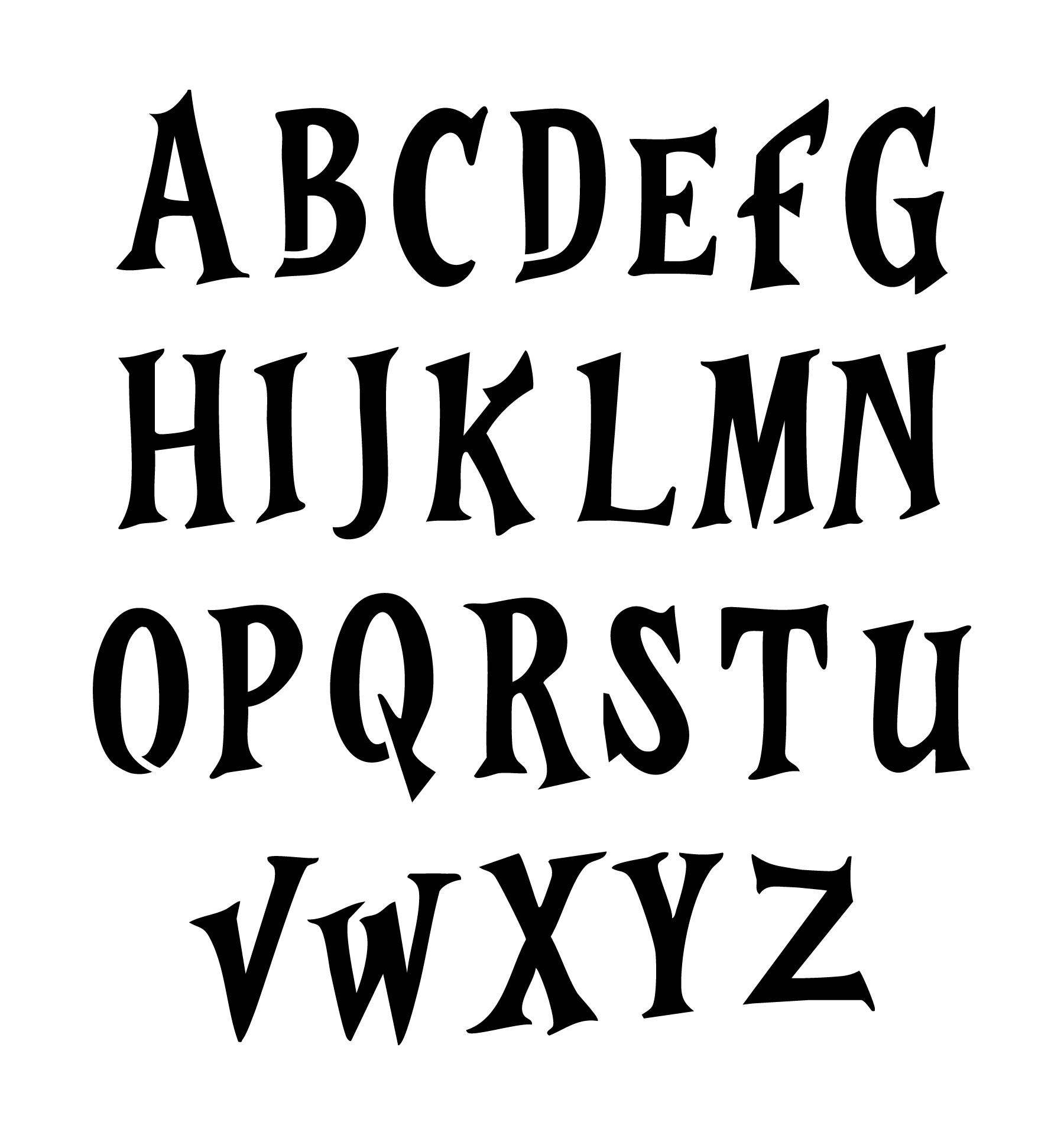 Halloween Fonts Alphabet inside Printable Halloween Letter Stencils