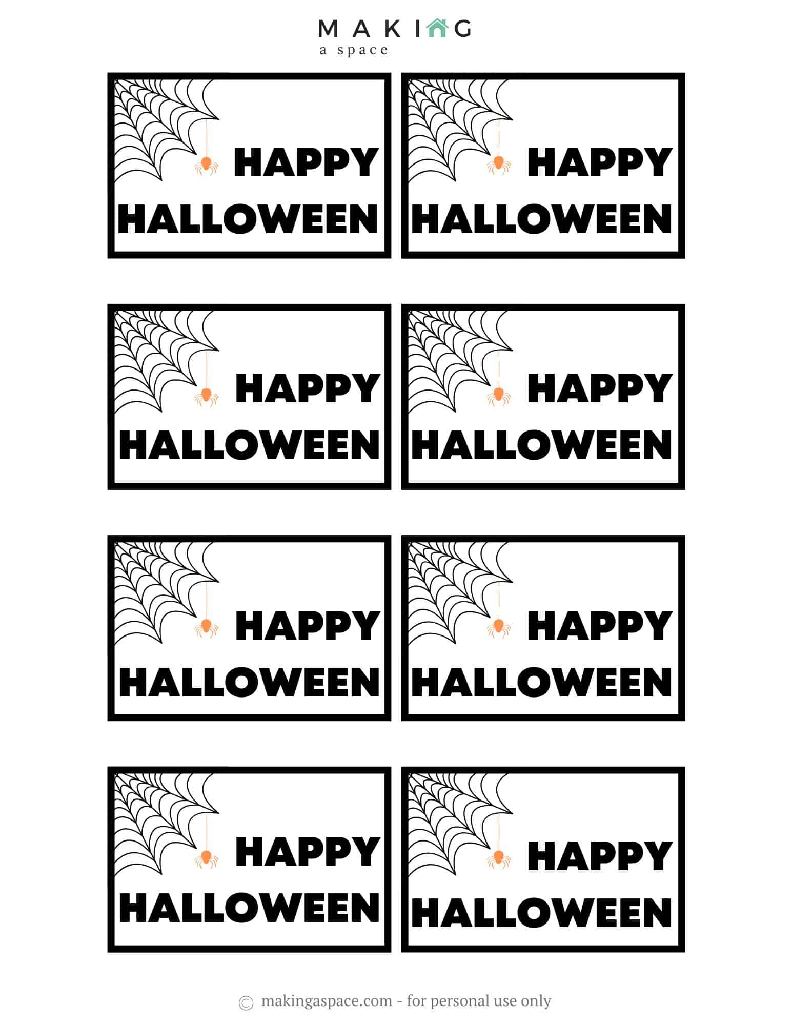 Halloween Gift Tags Printable - Printable Party Favors with regard to Free Printable Printable Halloween Tags
