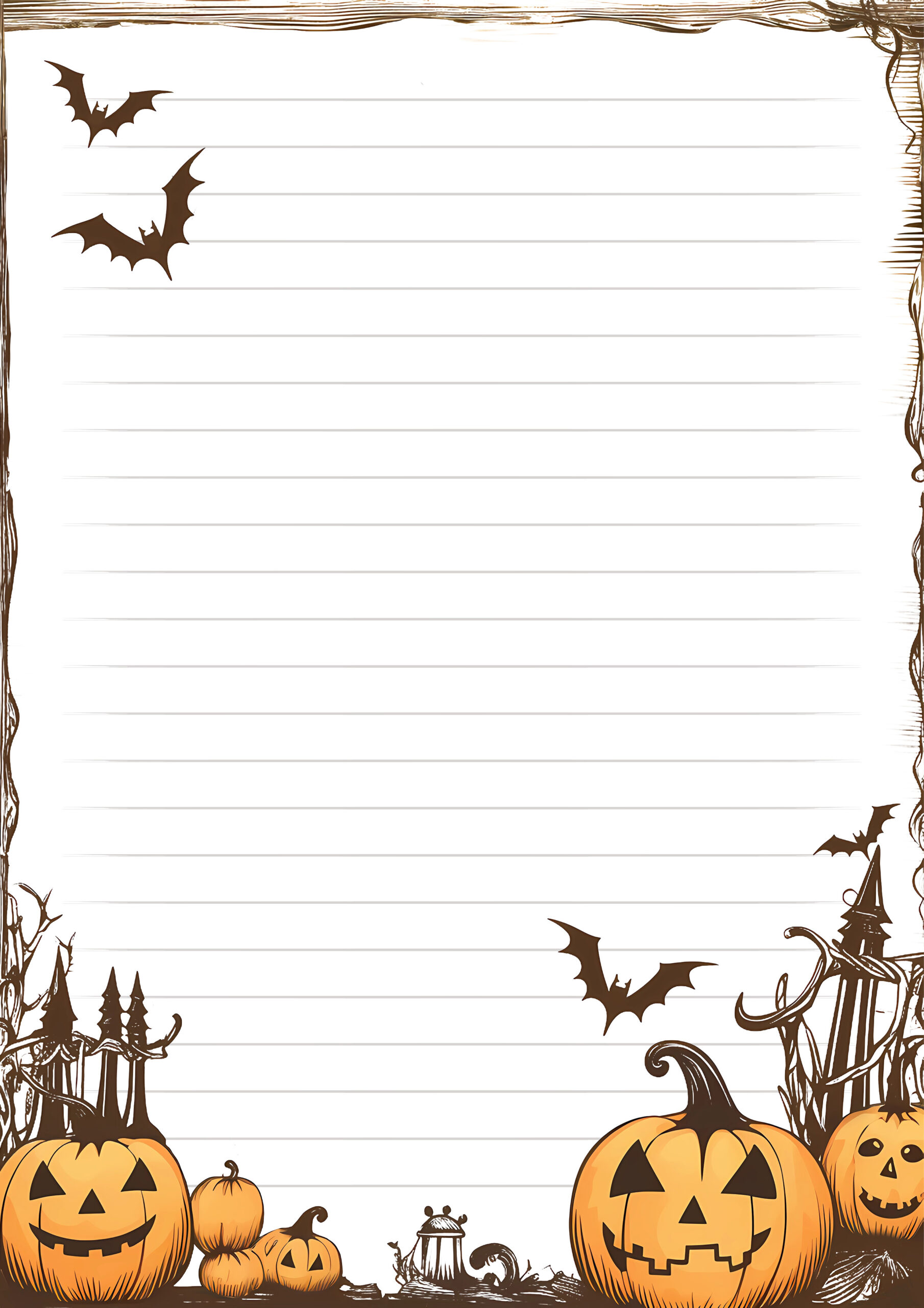 Halloween Writing Paper Free Google Docs Template - Gdoc.io for Halloween Printable Writing Paper