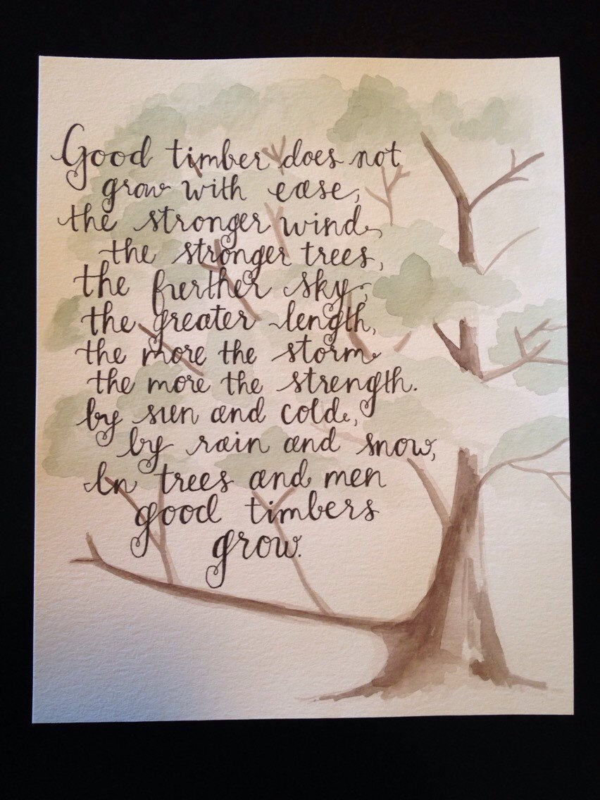 Hand Painted &amp;quot;Good Timber&amp;quot; Poemdouglas Malloch for Good Timber Poem Printable