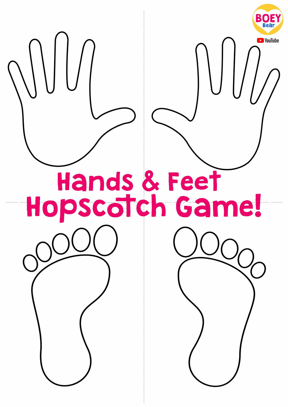 Hands &amp;amp; Feet Hopscotch Game! for Hands and Feet Hopscotch Printable Free