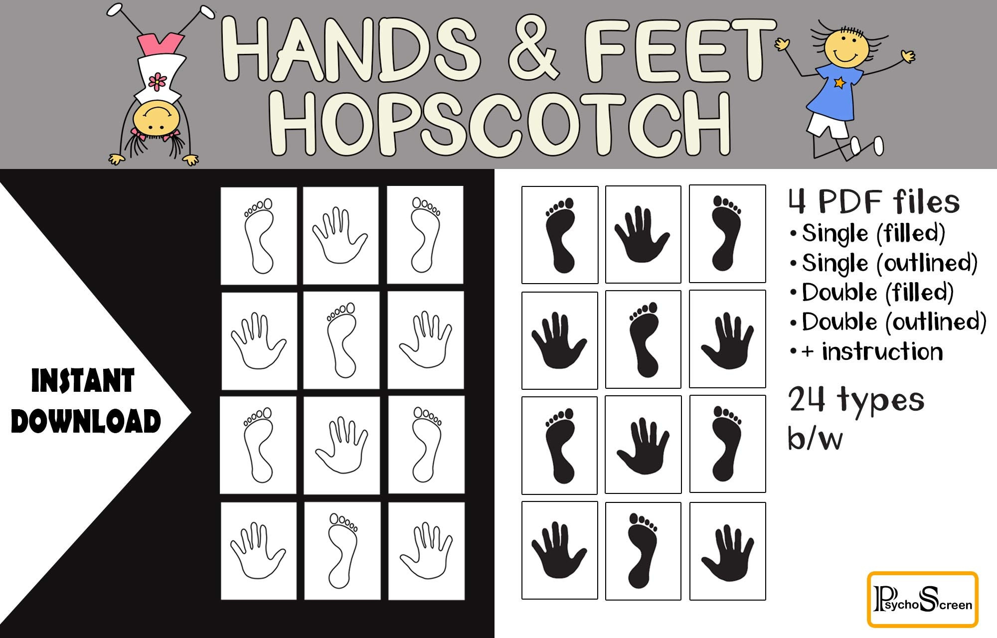 Hands &amp;amp; Feet Hopscotch: The Best Game For The Kids And Adults for Hands And Feet Hopscotch Printable Free