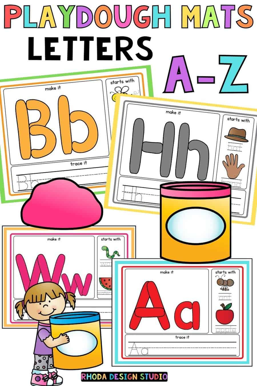 Hands-On Learning: 26 Printable Alphabet Play-Doh Mats in Printable Alphabet Free Alphabet Playdough Mats