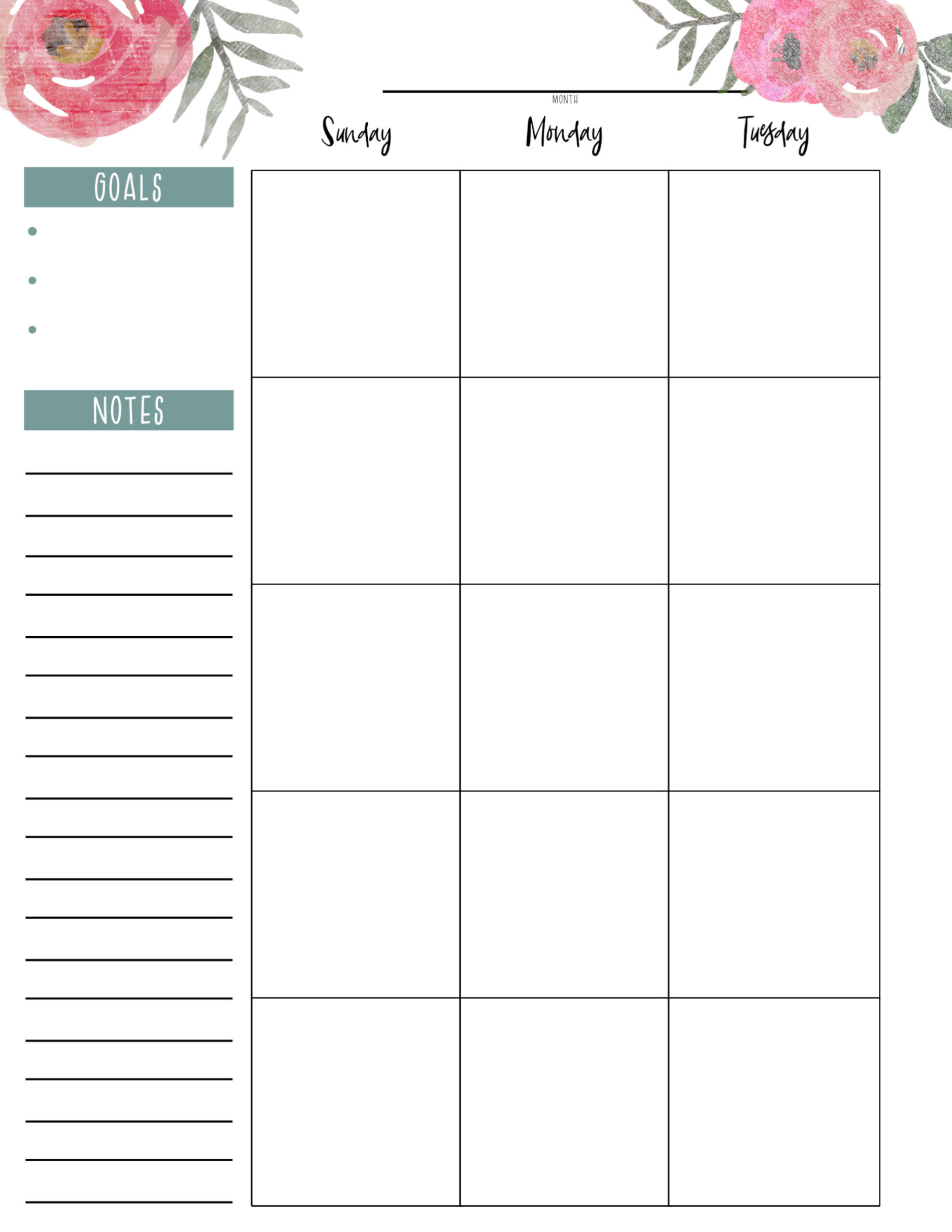 Happy Planner Free Printable Pages - Floral - Paper Trail Design with regard to Pdf Free Happy Planner Printables