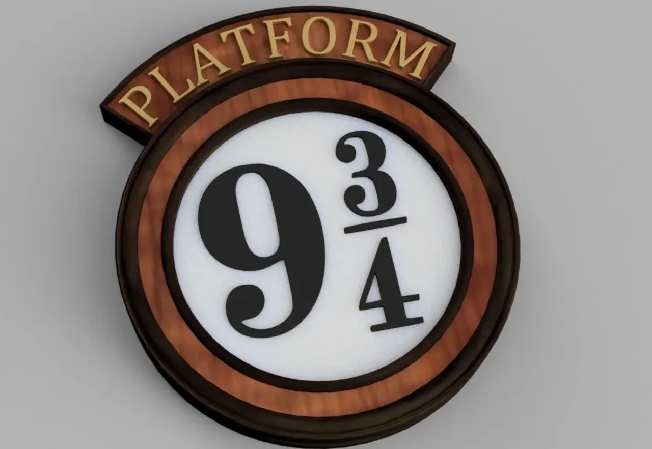 Harry Potter 9 3/4 Platform Signglezz | Download Free Stl regarding Harry Potter 9 3 4 Sign Printable