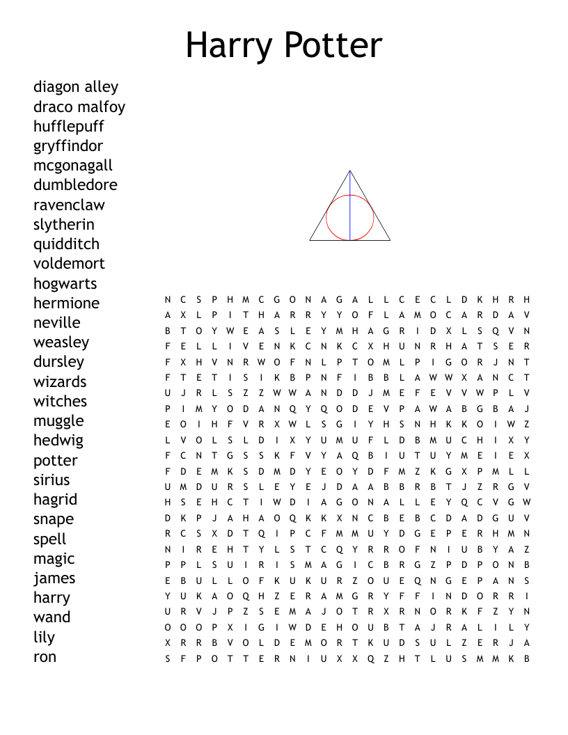 Harry Potter Crossword Puzzle - Wordmint in Printable Harry Potter Crossword Puzzles