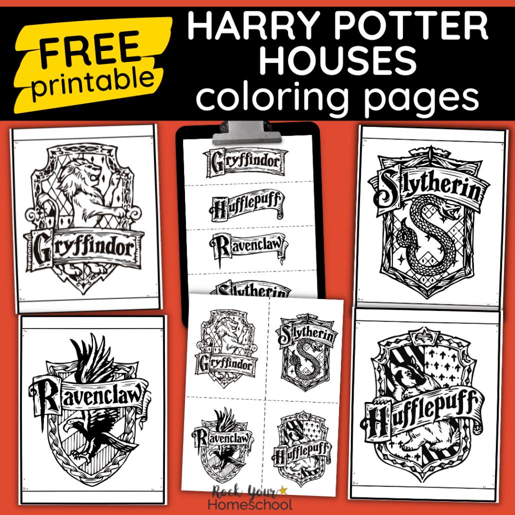 Harry Potter Houses Coloring Pages For Magical Fun (Free) inside Free Printable Harry Potter House Crests Printable