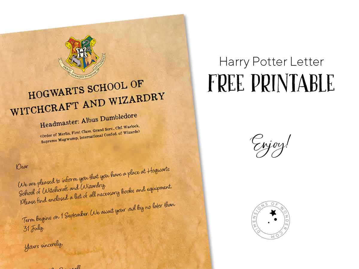Harry Potter Letter Template, Free Printable Hogwarts Acceptance intended for Printable Hogwarts Acceptance Letter Free
