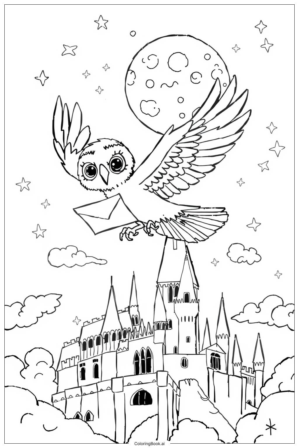 Harry Potter Owl Post-2 Coloring Page (Free Pdf&amp;amp;Png Printable) within Harry Potter Owl Printable