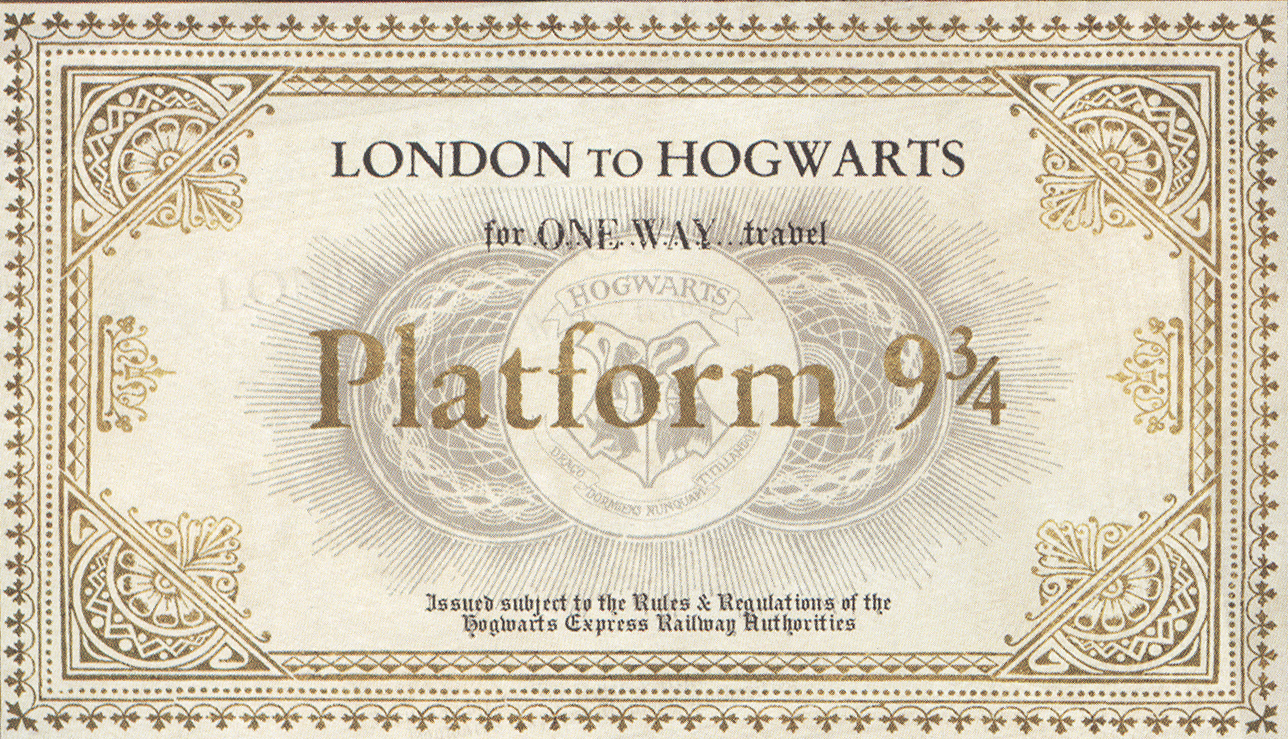 Harry Potter Paraphernalia: The Letters/Invitations--Platform 9 3 for Platform 9 3 4 Printable