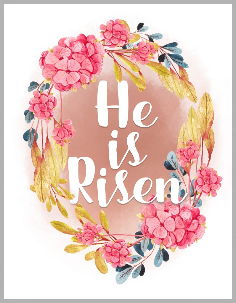 He Is Risen! Free Easter Printable - Clumsy Crafter in He Is Risen Printable