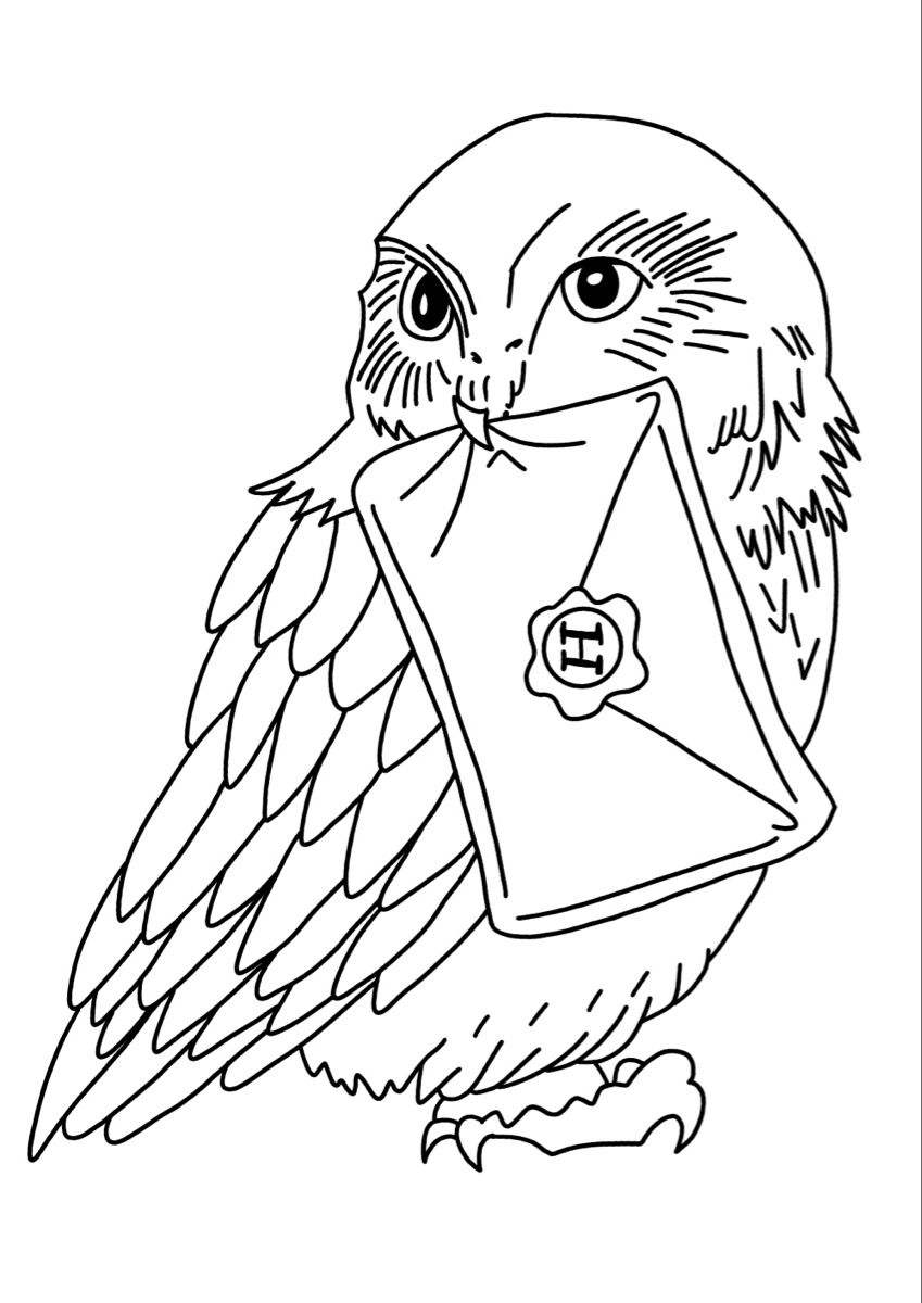 Hedwig Mit Brief pertaining to Harry Potter Owl Printable