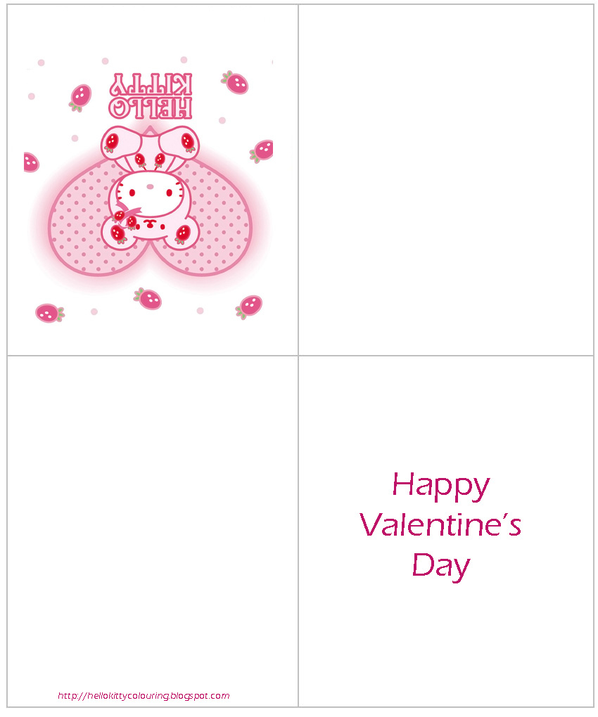 Hello Kitty Coloring: Hello Kitty Printable Valentine Cards with regard to Free Printable Hello Kitty Valentines Day Cards