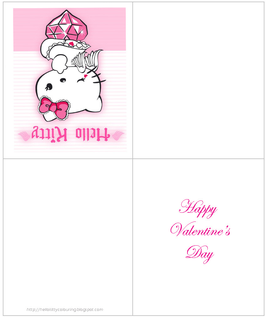 Hello Kitty Coloring: Hello Kitty Printable Valentine Cards within Free Printable Hello Kitty Valentines Day Cards