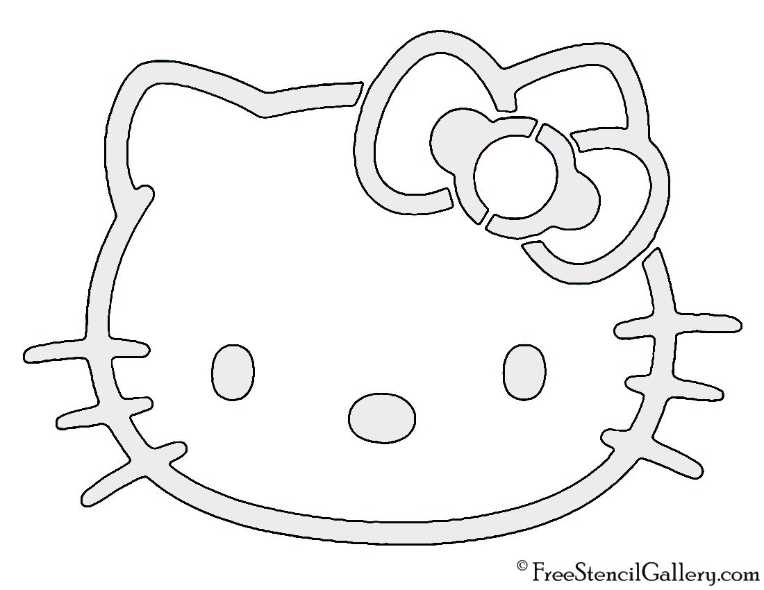 Hello Kitty Stencil within Hello Kitty Stencil Printable