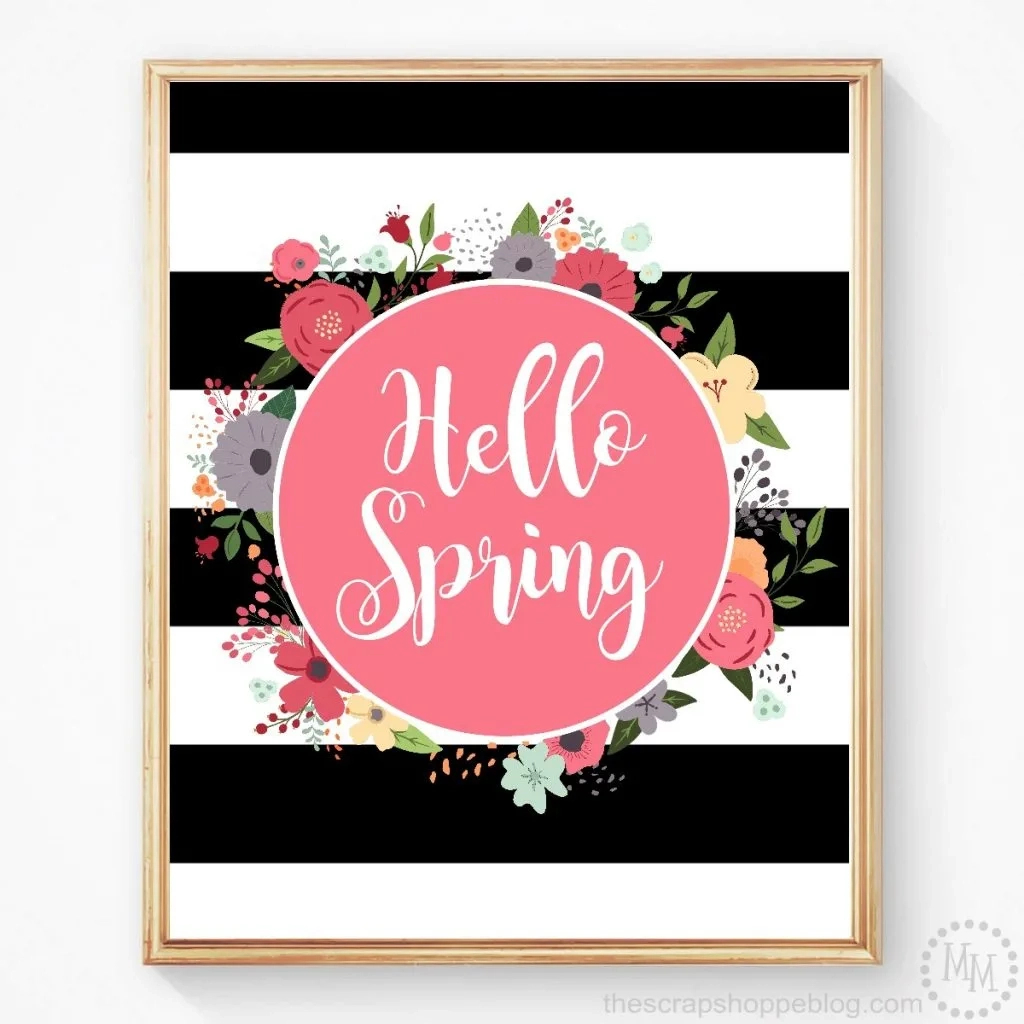 Hello Spring Free Print - The Scrap Shoppe Free Download in Hello Spring Free Printable