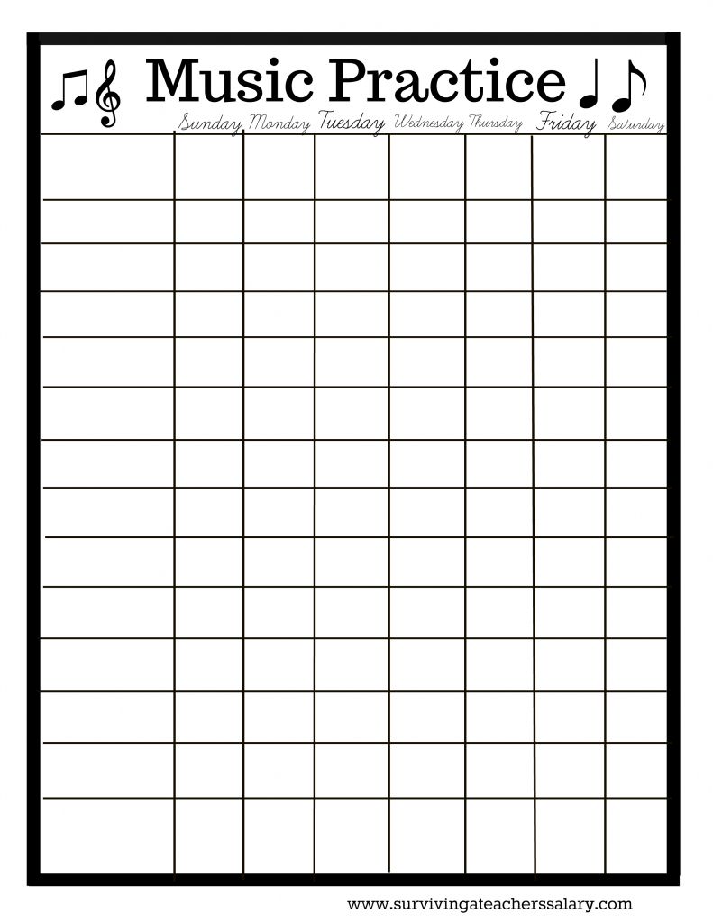 Help! My Child Wants To Play A Musical Instrument - Now What? with Free Printable Music Practice Charts