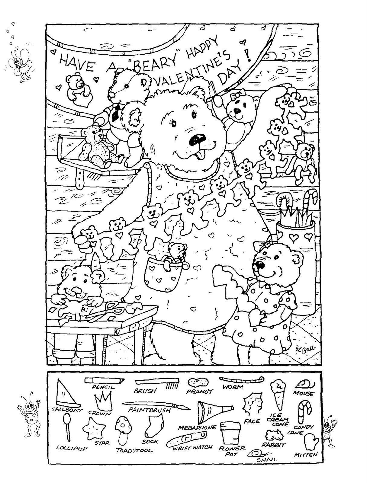 Hidden Picture Puzzle For Valentines Day - Worksheets Library within Free Printable Hidden Pictures Valentines Printables