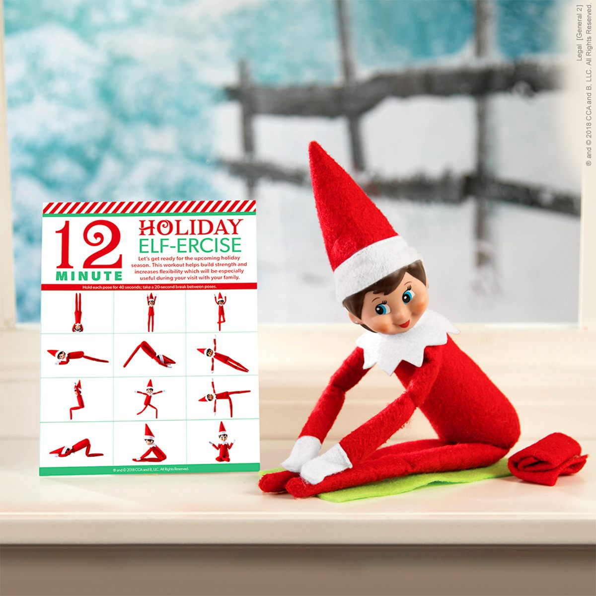 Holiday Elf-Ercise | The Elf On The Shelf inside Elf on the Shelf Yoga Printable Free
