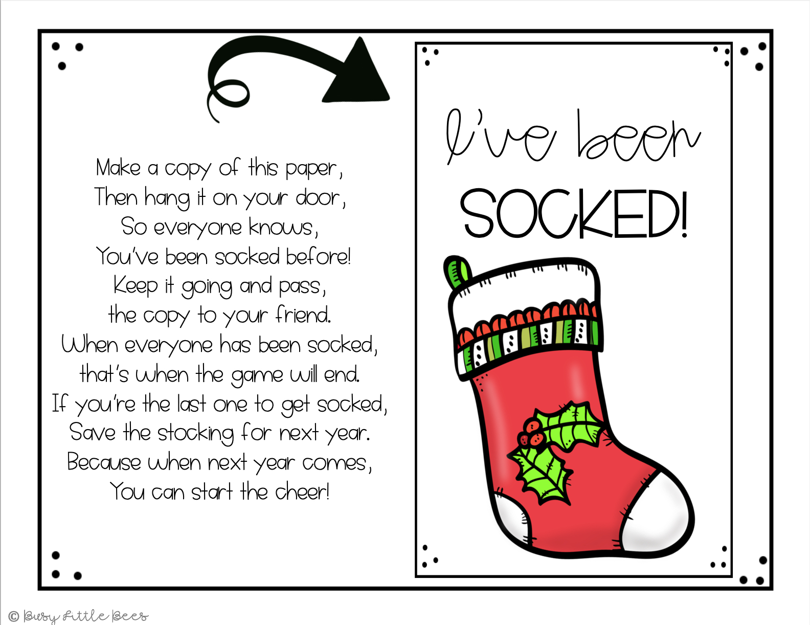 Holiday Staff Morale Booster - You&amp;#039;Ve Been Socked! - Classful with You Ve Been Socked Free Printable