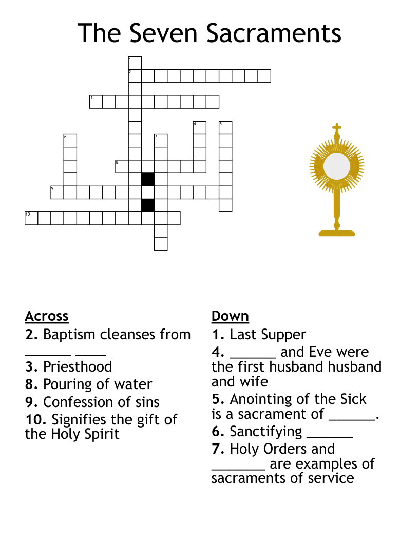 Holy Orders Worksheet - Wordmint intended for Free Printable 7 Sacraments Worksheet