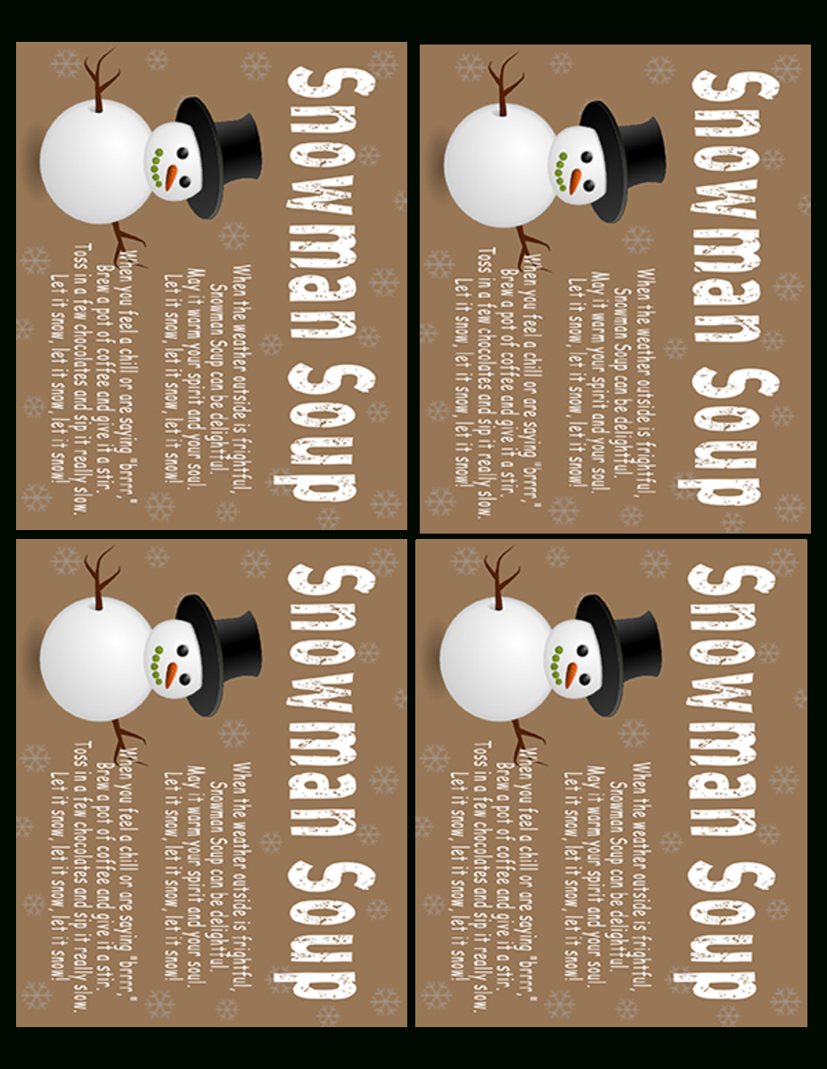 Homemade Melted Snowman Soup Gifts For Kids And Grown Ups - Hubpages in Free Printable Snowman Soup Labels