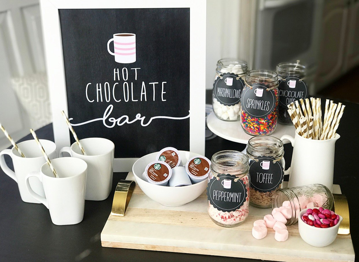 Hot Chocolate Bar With Instant Download Printables for Hot Chocolate Bar Printable