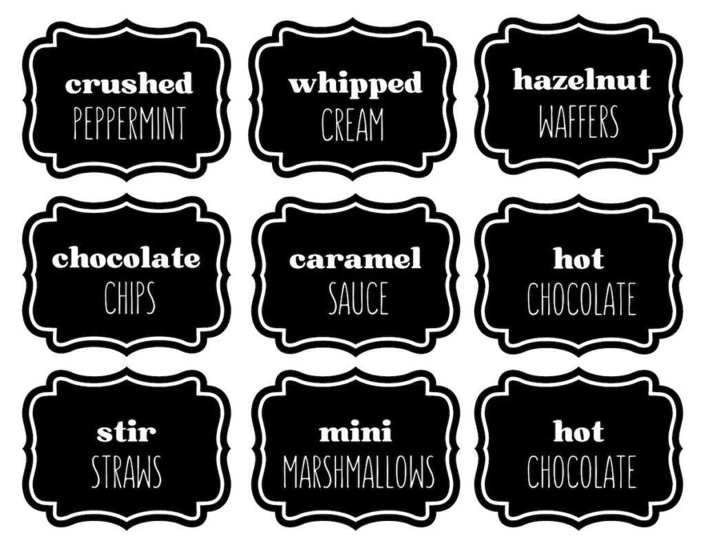 Hot Cocoa Bar Sign Free Printable - Originalmom inside Free Printable Hot Cocoa Bar Labels