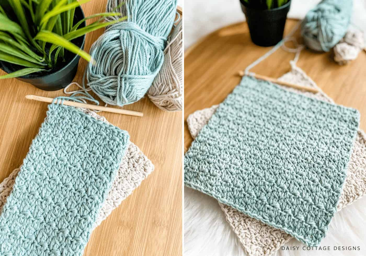 How To Crochet A Dishcloth 2022 - Daisy Cottage Designs regarding Free Printable Crochet Dishcloth Patterns