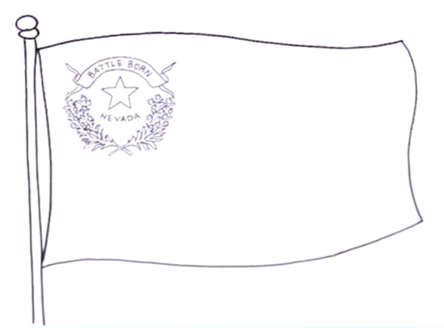 How To Draw The State Flag Of Nevada, Usa pertaining to Nevada State Flag Printable