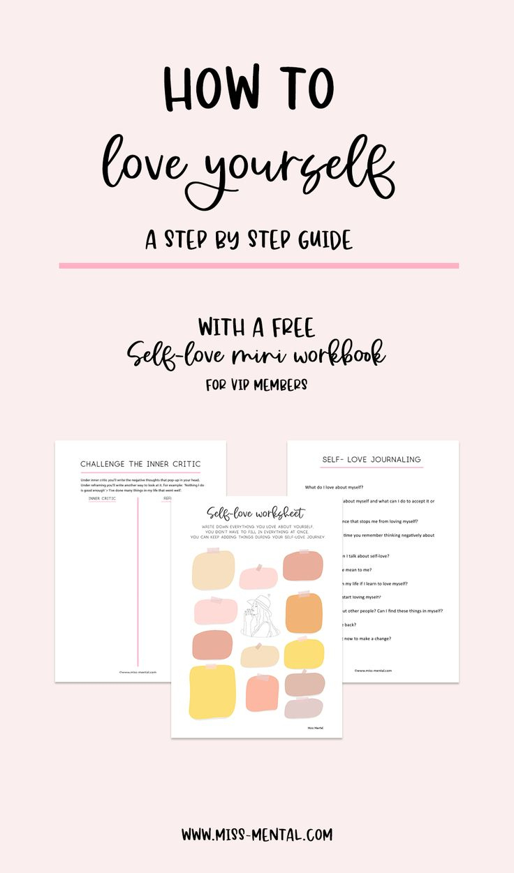 How To Love Yourself A Stepstep Guide With A Free Self-Love throughout Self Love Workbook Printables Free