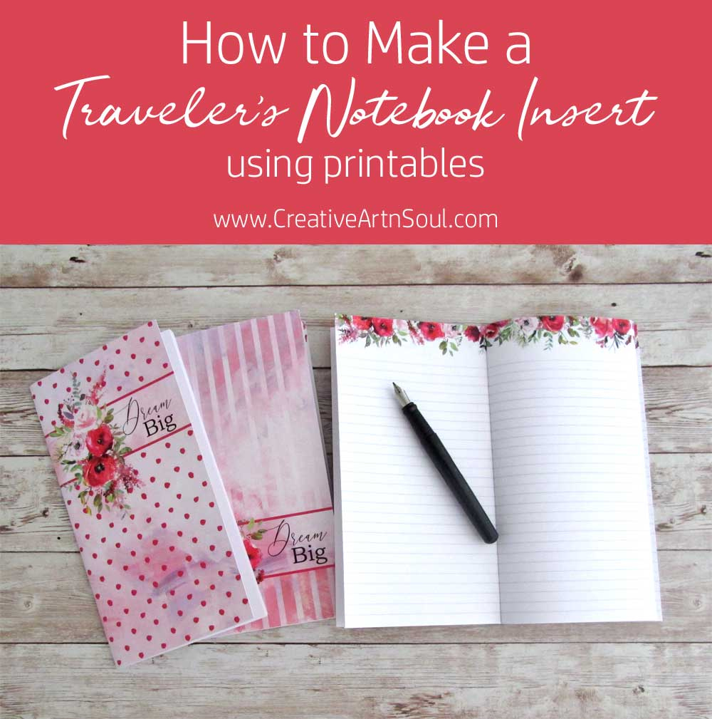 How To Make A Traveler&amp;#039;S Notebook Insert &amp;gt; Creative Artnsoul with Free Printable Traveler&amp;#039;S Notebook Inserts