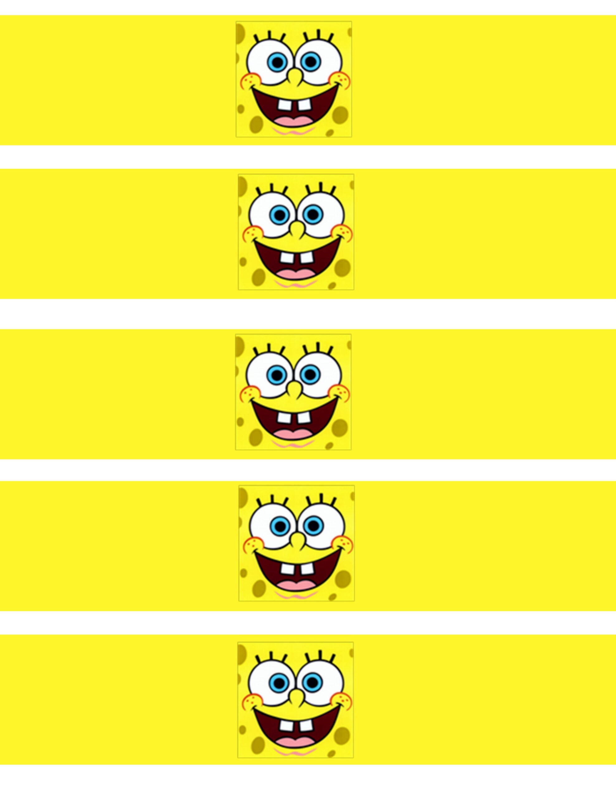 How To Make Custom Water Bottle Labels: Spongebob Squarepants throughout Spongebob Labels Free Printables