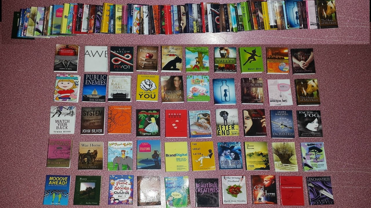 How To Make Doll Books With 50 Book Covers Printable in Miniature Book Covers Printable Free