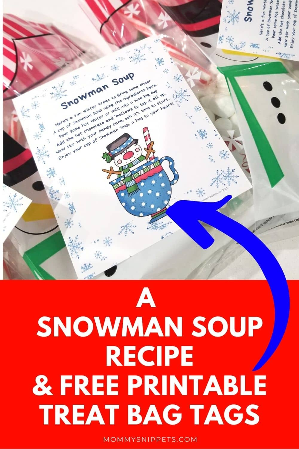How To Make Snowman Soup Recipe + Free Printable Treat Tag throughout Template Free Printable Snowman Soup Labels