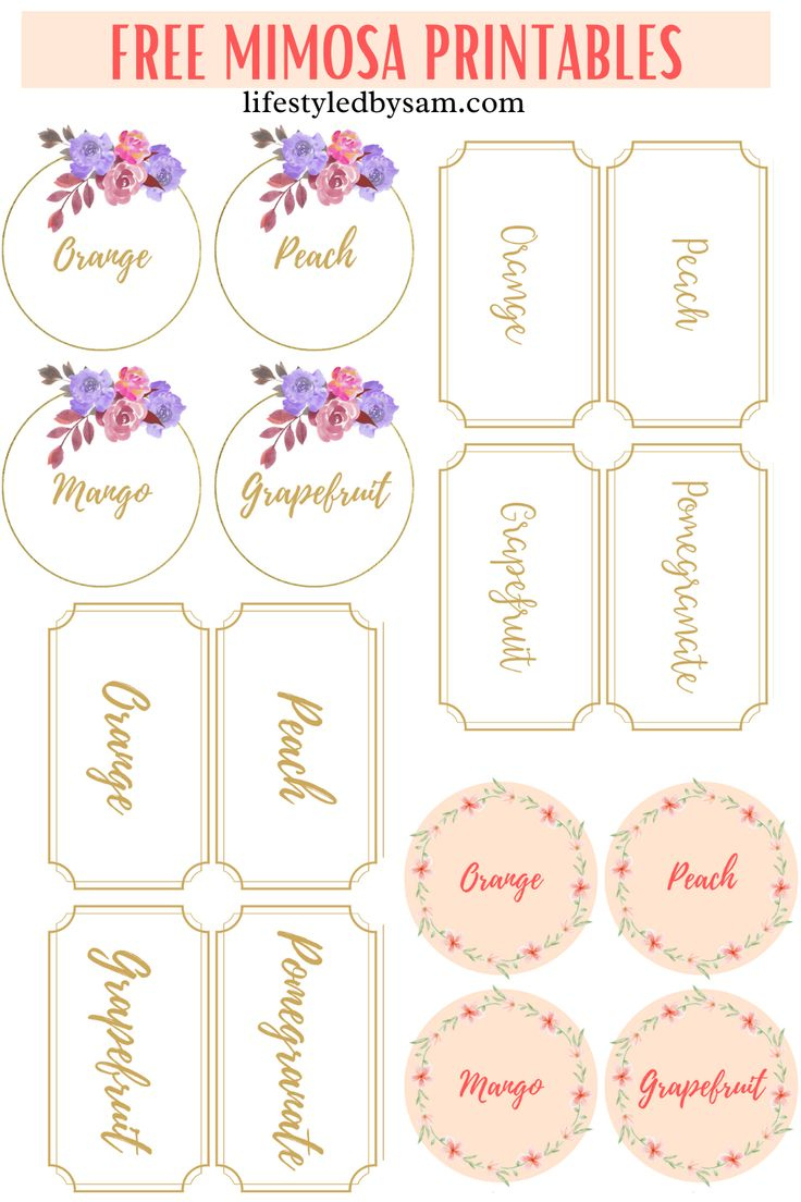 How To Set Up A Diy Mimosa Bar throughout Free Printable Mimosa Bar Juice Labels