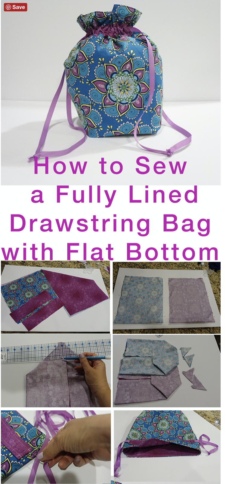 How To Sew A Lined Drawstring Bag | Kristin Omdahl with regard to Free Printable Drawstring Bag Pattern