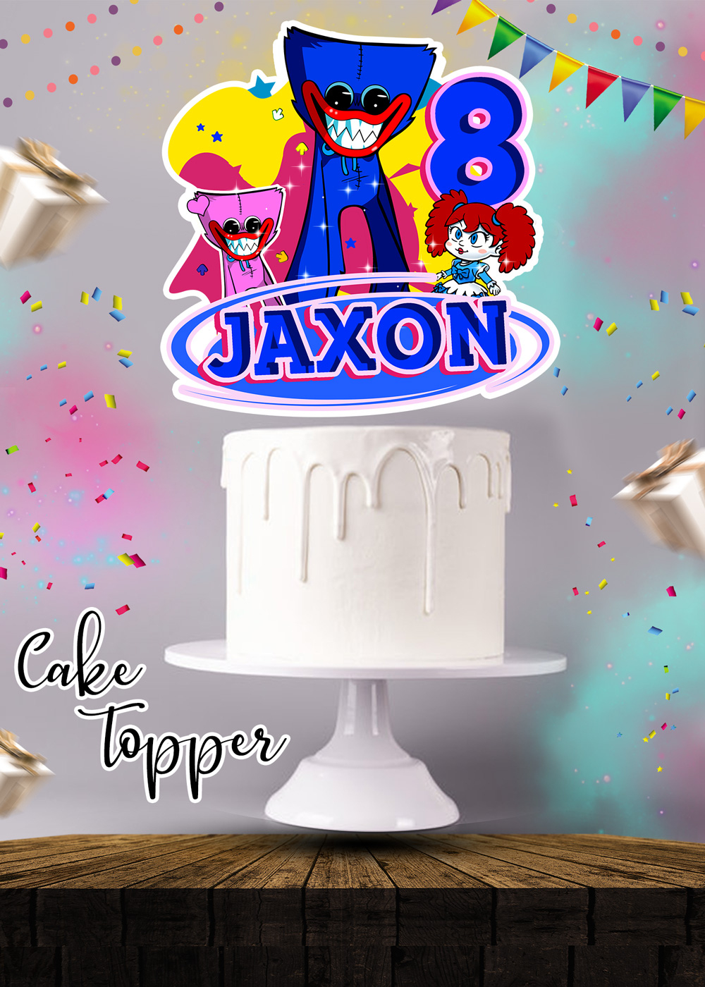 Huggy Wuggy Cake Topper - Oscarsitosroom with regard to Huggy Wuggy Cake Topper Printable