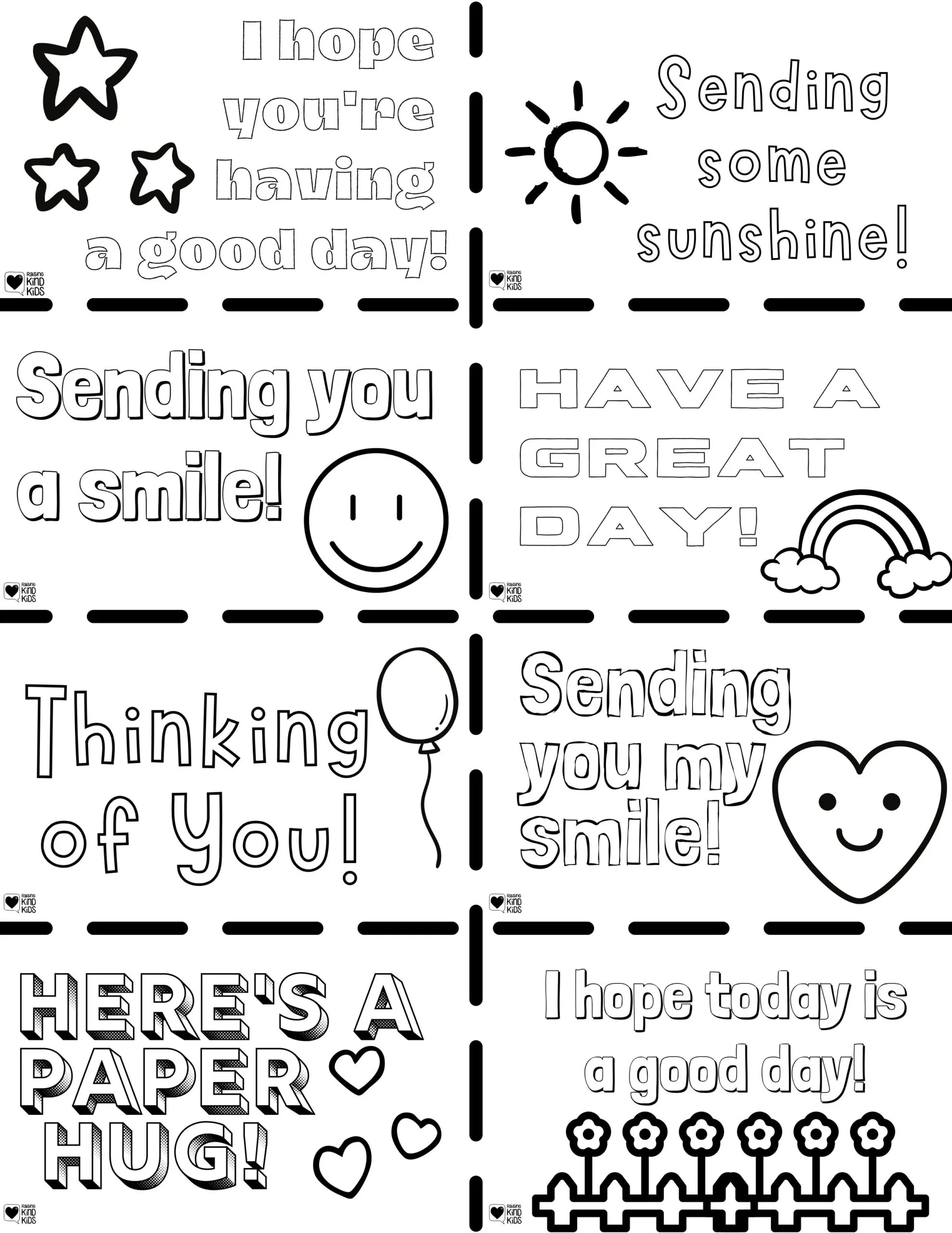 Ideas For Kids Using Kindness Note Cards - Kiddycharts inside Free Printable Kindness Notes